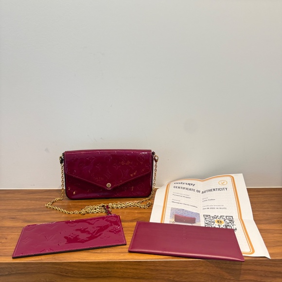 Louis Vuitton Empreinte Pochette Felicie Chain Wallet Dark Red - Picture 2 of 12